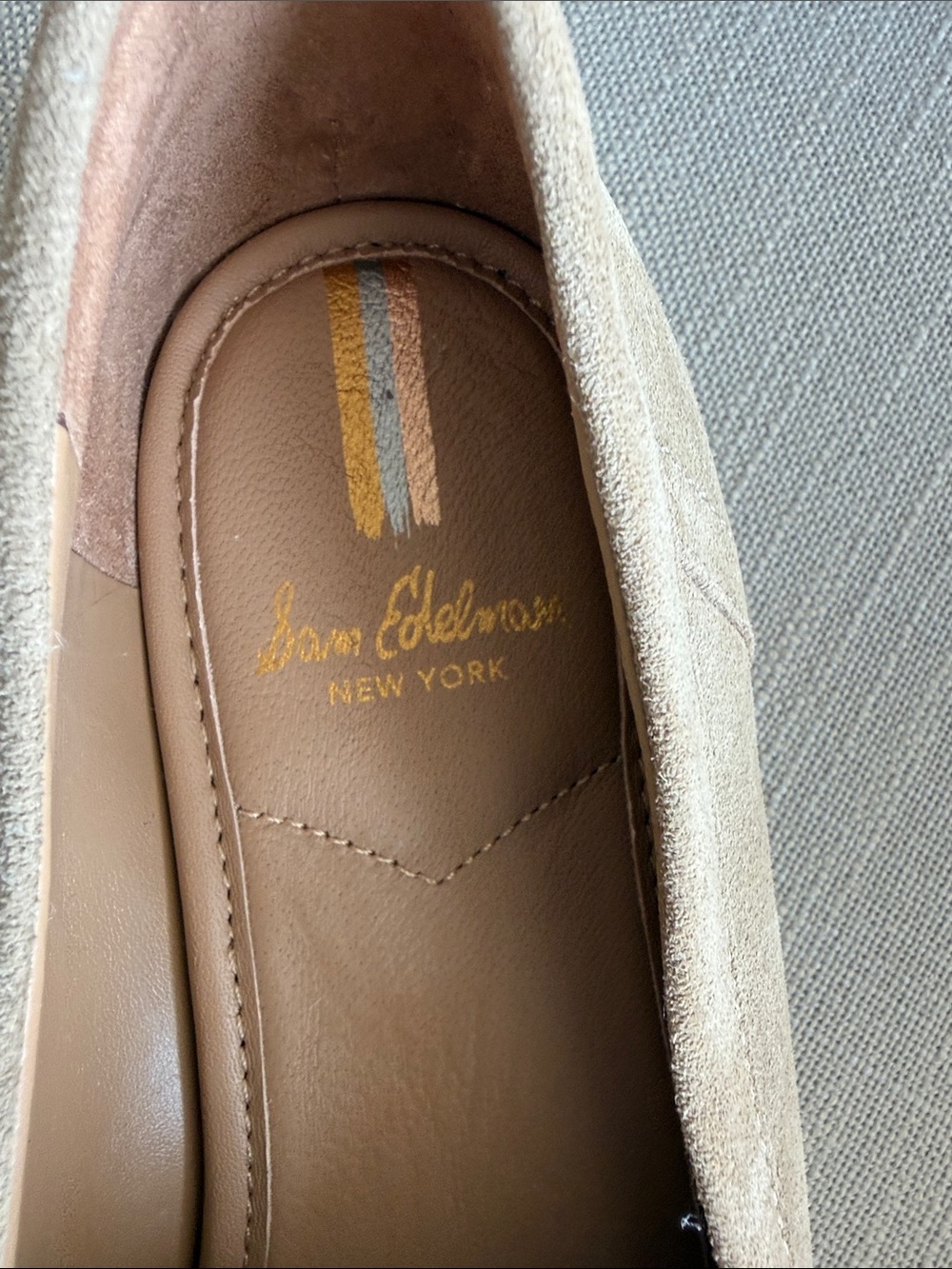 Sam Edelman Women’s Birch Suede loafer. Warm sand. Size 8. New in Box - Picture 5 of 9